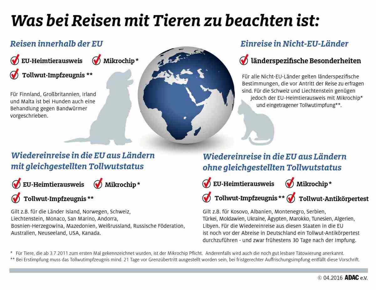 Innerhalb der EU besteht Kennzeichnungs-Pflicht für Vierbeiner