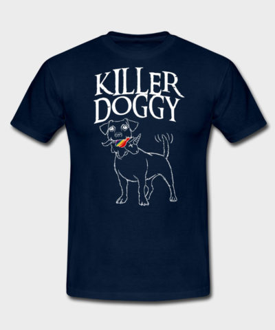 Killer Doggy mit Unicorn | Männer T-Shirt