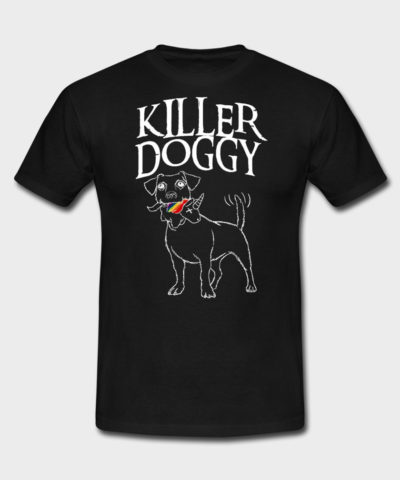 Killer Doggy mit Unicorn | Männer T-Shirt