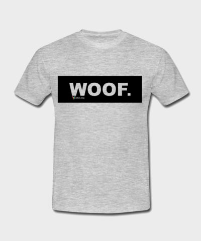 WOOF Black Edition | Männer T-Shirt Grau Meliert