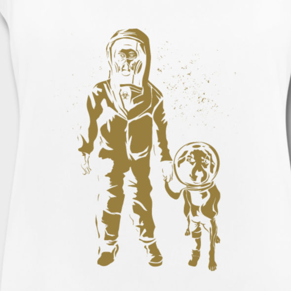 Spacewomen mit Hund Gold | Frauen Tank Top atmungsaktiv