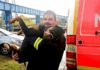 Düsseldorfer Feuerwehr rettet entlaufene Rottweiler Hündin Shila