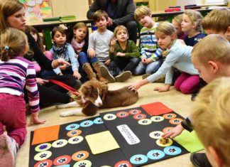 Hugo macht Schule: Bildungsminister besucht Potsdamer Schulhund